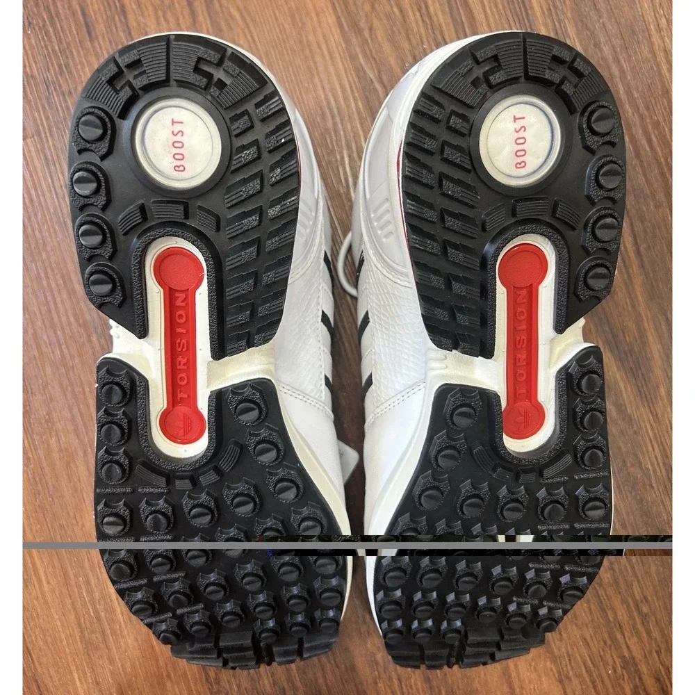 Adidas ZX 8000 JQ3445 White Black Red Spikeless Golf Shoes Mens 10 New With Tag